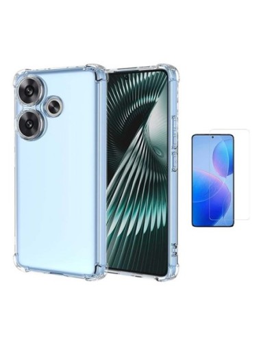 Kit Capa Superprotect Anti-Shock + Película de Vidro Clearglass Compativel Com Xiaomi Poco F6 - Transparente