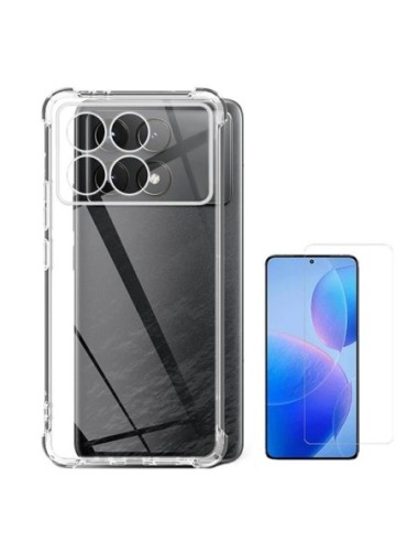 Kit Capa Superprotect Anti-Shock + Película de Vidro Clearglass Compativel Com Xiaomi Poco F6 Pro - Transparente