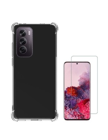 Kit Capa Superprotect Anti-Shock + Película de Vidro Temperado Clearglass Compativel Com Oppo Reno12 - Transparente