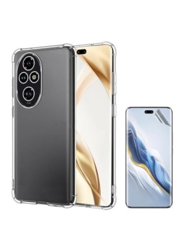 Kit Capa Superprotect Anti-Shock + Pelicula Hydrogel Frente Phonecare Compativel Com Honor 200 Pro 5G - Transparente