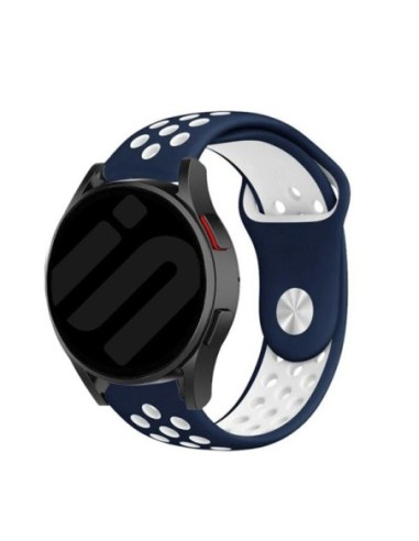 Bracelete Sportystyle Phonecare Compativel Com Samsung Galaxy Watch7 40mm - Azul Escuro / Branco