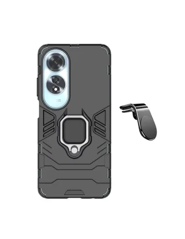 Kit Suporte Magnético L + Capa Military  Para Oppo A60 - Preto