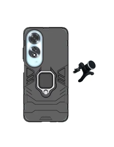 Kit Suporte Magnético Reforçado + Capa Military  Para Oppo A60 - Preto