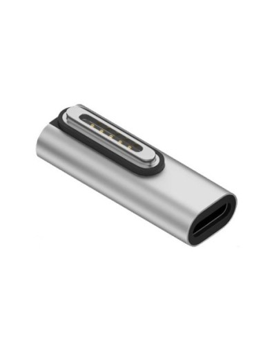 Adaptador de Carga 140W/28V/5A Type-C(F) to Magsafe 3(M) moveteck Compativel Com Apple Macbook - Cinza