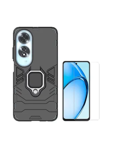 Kit Vidro Temperado Clearglass + Capa Military  Para Oppo A60 - Preto