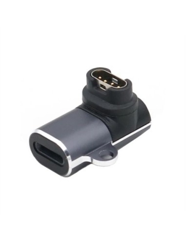 Adaptador de Carga Type-IOS(F) to Garmin(M) moveteck Compativel Com Garmin Vivo Active 4 / 4S / 3 / 3 Music - Cinza