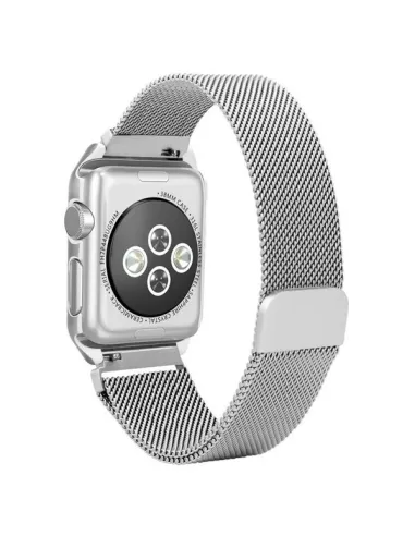 Bracelete Milanese Loop Fecho Magnético  Para Apple Watch Series 10 - 42mm - Cinza