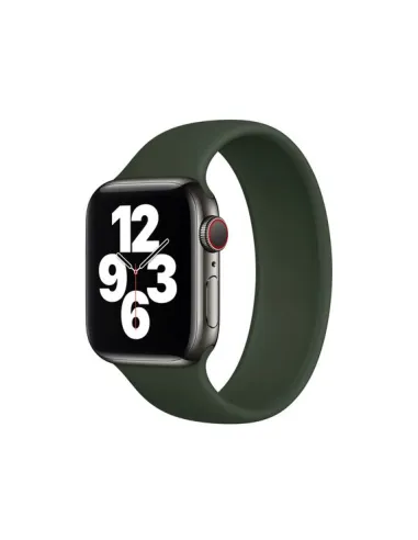 Bracelete Solo Siliconsense  Para Apple Watch Series 10 - 42mm (Pulso:142-158mm) - Verde Escuro