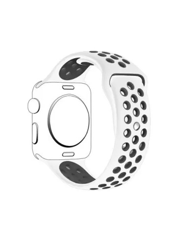 Bracelete Sportystyle  Para Apple Watch Series 10 - 42mm - Branco / Preto