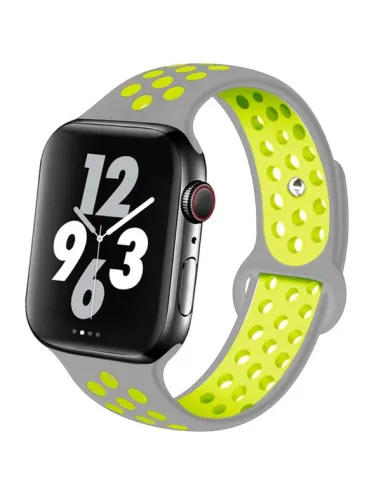 Bracelete Sportystyle  Para Apple Watch Series 10 - 42mm - Cinza / Verde