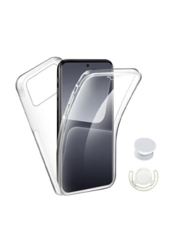 Kit Capa 3x1 360° Impact Protection + 1 Gripholder + 1 Suporte Gripholder Branco para Xiaomi Poco X6 pro - Transparente/Branco