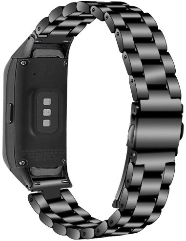 Bracelete Aço Stainless Lux + Ferramenta para Samsung Galaxy Fit (R370) - Preto