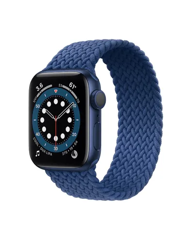 Bracelete Braided Solo Nylonsense  Para Apple Watch Ultra 2 (2024) (Pulso:157-170mm) - Azul Escuro