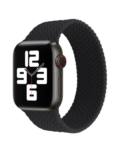 Bracelete Braided Solo Nylonsense  Para Apple Watch Ultra 2 (2024) (Pulso:170-182mm) - Preto