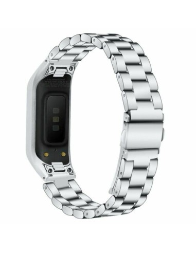 Bracelete Aço Stainless Lux + Ferramenta para Samsung Galaxy Fit e (R375) - Cinza