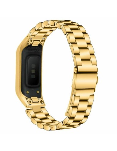 Bracelete Aço Stainless Lux + Ferramenta para Samsung Galaxy Fit e (R375) - Ouro