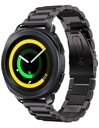 Bracelete Aço Stainless Lux + Ferramenta para Samsung Galaxy Watch Active - Preto