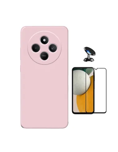 Kit Película de Vidro Temperado 5d Full Cover + Capa Silicone Líquido + Suporte Magnético