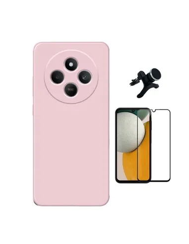 Kit Película de Vidro Temperado 5d Full Cover + Capa Silicone Líquido + Suporte Magnético