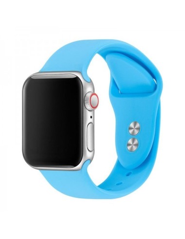 Bracelete SmoothSilicone para Apple Watch Series 7 - 45mm - Azul Céu