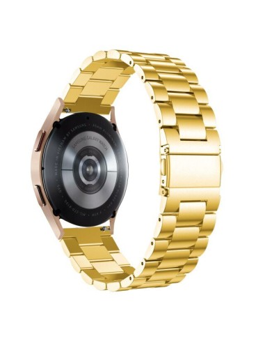 Bracelete Aço Stainless Lux + Ferramenta para Samsung Galaxy Watch4 - 44mm - Ouro