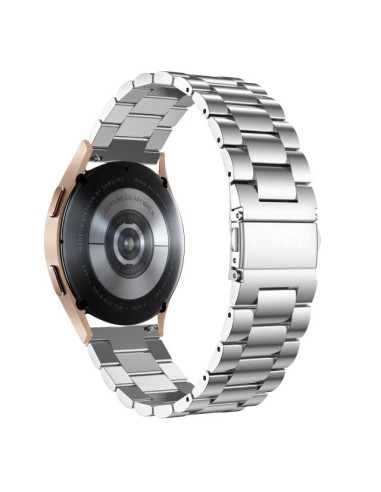 Bracelete Aço Stainless Lux + Ferramenta para Samsung Galaxy Watch4 Bluethtooth 4G - 40mm - Cinza
