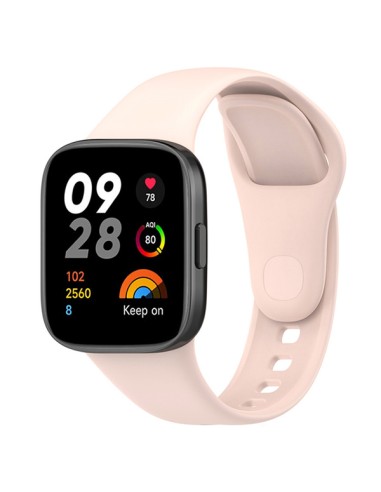 Bracelete SmoothSilicone para Xiaomi Redmi Watch 3 Lite - Rosa