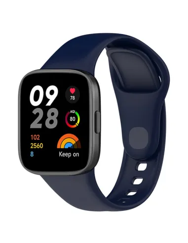 Bracelete SmoothSilicone para Xiaomi Redmi Watch 3 - Azul Escuro