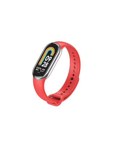 Bracelete SmoothSilicone para Xiaomi Smart Band 8 - Vermelho