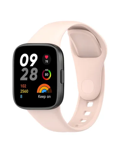 Bracelete SmoothSilicone para Xiaomi Redmi Watch 3 Active - Rosa