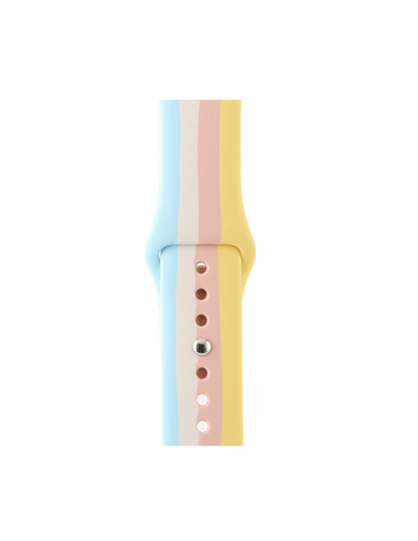 Bracelete SmoothSilicone Rainbow para Apple Watch Edition Series 7 - 45mm