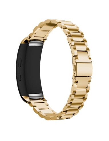 Bracelete Aço Stainless Lux + Ferramenta para Samsung Gear Fit2 ((R360)) - Ouro