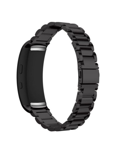 Bracelete Aço Stainless Lux + Ferramenta para Samsung Gear Fit2 ((R360)) - Preto