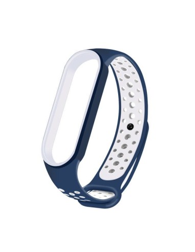 Bracelete SportyStyle para AmazFit Band 5 - Azul / Branco