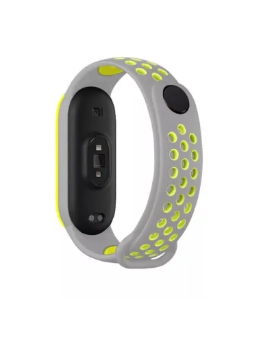 Bracelete SportyStyle para AmazFit Band 5 - Cinza / Verde