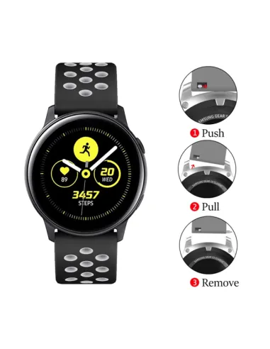 Bracelete SportyStyle para AmazFit Bip 3 Pro - Preto / Vermelho