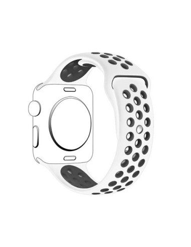 Bracelete SportyStyle para Apple Watch Edition Series 7 - 41mm - Branco / Preto