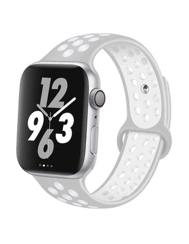 Bracelete SportyStyle para Apple Watch Edition Series 7 - 41mm - Cinza / Branco