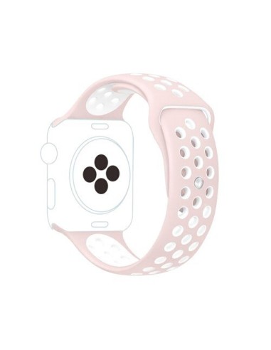 Bracelete SportyStyle para Apple Watch Edition Series 7 - 41mm - Rosa / Branco