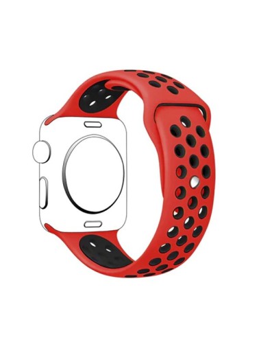 Bracelete SportyStyle para Apple Watch Edition Series 7 - 45mm - Vermelho / Preto
