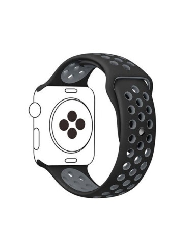Bracelete SportyStyle para Apple Watch Series 3 - 38mm - Preto / Cinza
