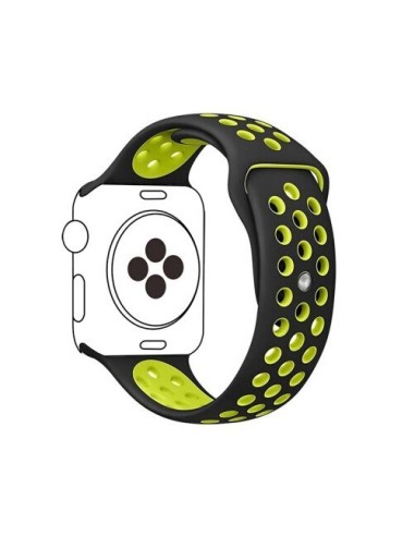 Bracelete SportyStyle para Apple Watch Series 3 - 38mm - Preto / Verde