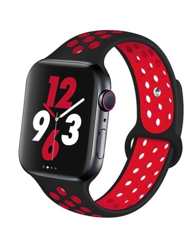 Bracelete SportyStyle para Apple Watch Series 3 - 42mm - Preto / Vermelho