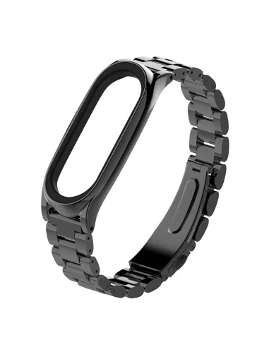 Bracelete Aço Stainless Lux para Xiaomi Mi Band 3 - Preto