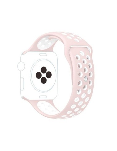 Bracelete SportyStyle para Apple Watch Series 8 Aluminum - 45mm - Rosa / Branco