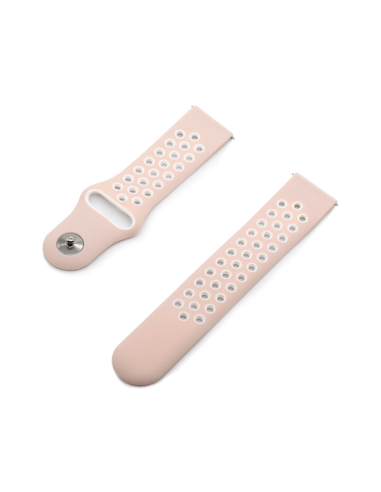 Bracelete SportyStyle para Fossil Q Explorist HR Gen 4 - Rosa / Branco