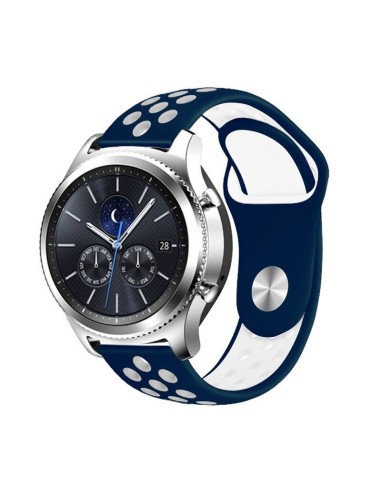 Bracelete SportyStyle para Garmin Vivomove HR - Azul Escuro / Branco