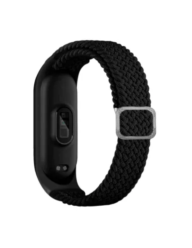 Bracelete Braided NylonSense Com Fivela Ajustável para Xiaomi Mi Band 5 - Preto