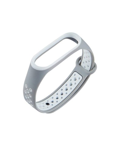 Bracelete SportyStyle para Xiaomi Mi Band 3 - Cinza / Branco