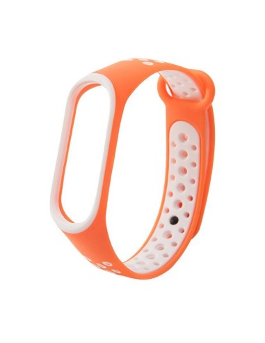 Bracelete SportyStyle para Xiaomi Mi Band 3 - Laranja / Branco